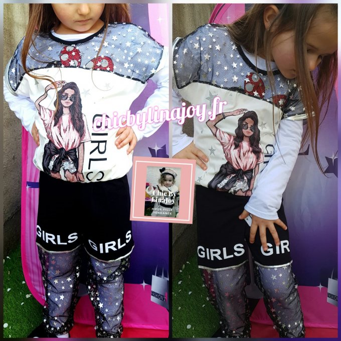 Ensemble étoile Girls  5 ans 7 ans 