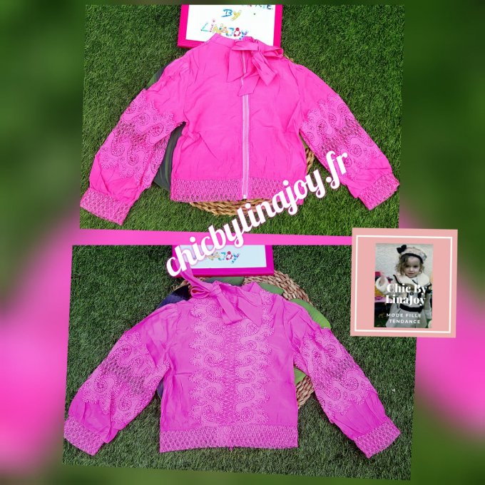 Veste Pink dentelle 