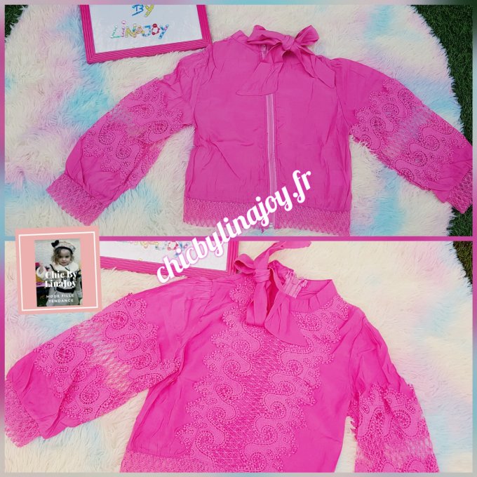 Veste Pink dentelle 