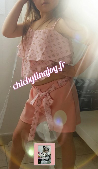 Ensemble LV Blanc / rose & D Pink