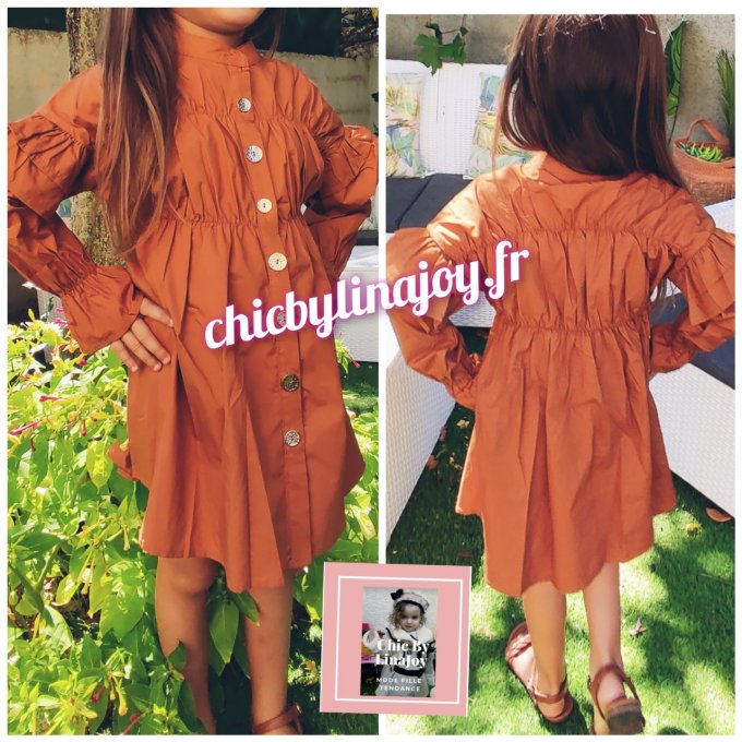 Robe chemise camel chic