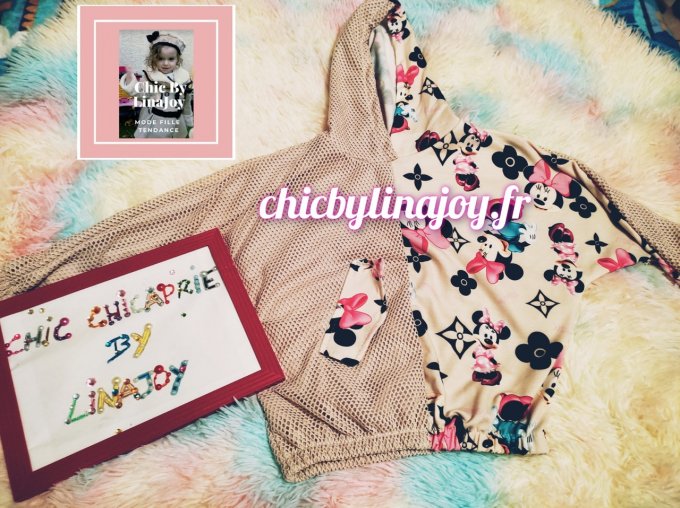 Top sweat  beige Minnie LV  6  ans 