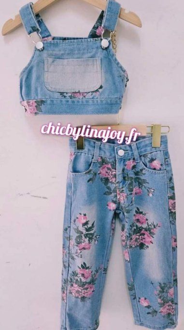 Ensemble Jean Flower chic 