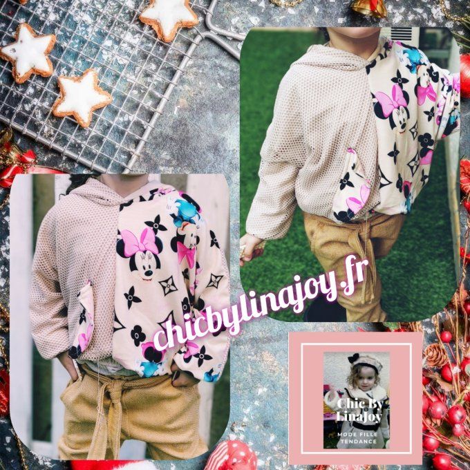 Top sweat  beige Minnie LV  6  ans 